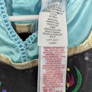 Disney Blue and Gold Embroidered Dress